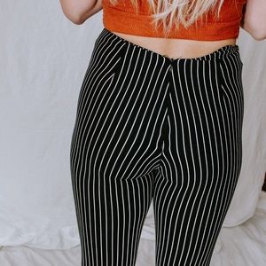 Princess Polly black and white striped pants